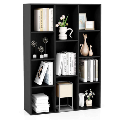 11-Cube Bookcase Modern Geometric Bookshelf Display Cabinet