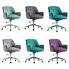 Adjustable Swivel Computer Desk Chair Armchair Office Crushed Velvet Padded Seat
