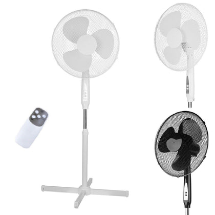 16 Inch Oscillating Pedestal Fan W/ Remote Control 3-Speed Timer for Home Office