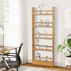 5 Tier Tall Shelf Wooden Bookcase Bookshelf Storage Rack Organizer Display Stand