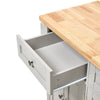 Kitchen Island Storage Drawer Trolley Rolling Cart Cupboard Cabinet on Wheels