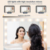 Modern Dressing Table with LED Lights Mirror Stool Drawers Vanity Makeup Desk