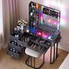 RGB Dressing Table with Wireless Charging Station, 7 Dynamic & 7 Static Dimmable