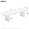 White Painted Coffee Table, TV Stand for TV up to 70 inch, TV Table, 160x40x40cm