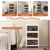 3 Tier Stackable Storage Box Folding Shoe Cabinet w/Lockable Wheels-White