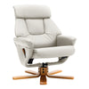 Occasional PU Leather Manual Recliner with Stool Reclining Lounger Chair Swivel