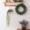Artificial Lavender Wreath Spring Flower Wreath for Front Door Garden Wall