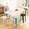 Set of 10 Plastic Stacking Stools Space Saving Stackable Kitchen Dining Chairs