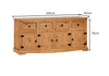 Corona Sideboard Large 4 Door 4 Drawer by