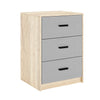 3 Drawer Wooden Bedroom Bedside Cabinet Furniture Storage Nightstand Side Table