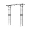 205cm Metal Garden Arbor Climbing Plant Outdoor Heavy-Duty Arch Trellis