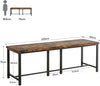 200cm Dining Table for 6-8, Large Industrial Rectangular Wooden Kitchen Table