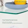 Tempered Glass Round Glass Side Table Coffee Table 2 Tier Nightstand Beside Sofa