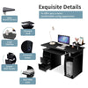 Computer Desk Home Office Workstation with 2 Drawers & Storage Compartments