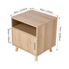 1 Door Compact Wooden Bedroom Bedside Cabinet Nightstand Side Table Storage Unit