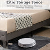 Double Size Bed Frame Upholstered Platform Bed Slat Support W/ Storage Headboard