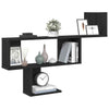 Wall Shelf Black Oak 100x15x70 cm Engineered Wood