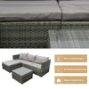 Corner Sofa Furniture L-Shaped Rattan Set 4 Seater Indoor/Outdoor Patio Garden