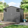 8x5.7ft Metal Garden Shed Galvanised Steel Storage House With Lockable Door NEW