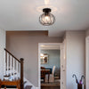 Modern Crystal Ceiling Light Fixture Mini Semi Flush Mount Chandelier Hallway UK