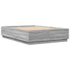Lechnical Bed Frame with Grey Sonoma 140x200 Engineered Wood,Bed L4T9