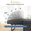 4-in-1 Convertible Sofa Bed Folding Ottoman Sleeper Space Saving Couch Lounger