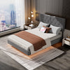 Suspension LED UPHOLSTERED BED FRAME 4FT6 Double Size With Padded Headboard UK
