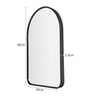 Black Arch Mirror Wall Mounted Metal Frame Bathroom Mirror Hallway Bedroom Glass