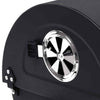 Barrel Grill with Wheels and Shelves Black 115x85x95 cm Steel BBQ
