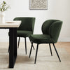 Dusk Mabel Dark Olive Velvet Set of 2 Dining Chairs RRP £