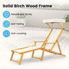 Outdoor Camping Chair Folding Chaise Lounge Chair w/Adjustable Canopy