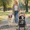 3 in 1 Dog Stroller Pet Puppy Pram Pushchair Travel Cart Buggy Carrier 4 Wheels