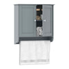 Wall Mounted Bathroom Cabinet Hanging Medicine Cabinet with Towel Bar Grey
