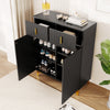 Shoe Storage Cabinet Footwear Rack Stand with Drawers & Adjustable Shelves Black