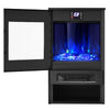 WiFi Freestanding Electric Fireplace Fire Flame Effect Heater Log Burner Stove