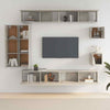 8 Piece TV Cabinet Set Concrete Grey Engineered Wood
