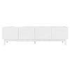 TV Stand 169cm TV Unit Cabinet Storage Sideboard White Wave-Shaped Doors Modern