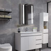 LED Bathroom Mirror Cabinet with Demister Shaver Socket Storage Wall Mounted UK