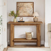 41.34-Inch Console Table with Storage, 2-Tier Rustic Wooden Entryway Sofa Table