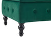 Upholstered Chaise Longue Indoor Lounge Sofa with Right Armrest & Storage Green