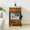 Side Table Coffee Table End Table NightStand Bedside Table with Charging Station