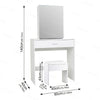 Modern Dressing Table Makeup Desk w/Sliding Mirror Shelves & Drawer Wooden Gifts