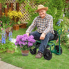 Outdoor Heavy-Duty Gardening Cart w/ 26 cm Tires-Green