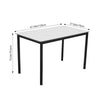 Modern Marble Dining Table 120x70cm Rectangle Dinner Table Kitchen Restaurant