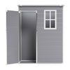 Garden Shed 5Ft X 3 FT Plastic Tool Storage House w/ Lockable Doors & Window New