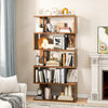 5 Tier Bookshelf Industrial Book Shelving Storage Unit Wood Bookcase Living Room