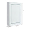 Large Bathroom Mirror Cabinet Vanity w/ Demister Shaver Socket 3-Color LED Light