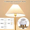 Gold Pole Lamp Living Room Elegant Floor Lamp w/Foot-Operated Switch