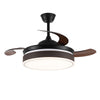 42" Ceiling Fan LED Chandelier Retractable 3 Blades Fan Lamp With Remote Control