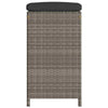 Garden Bar Stools with Cushions 4 pcs Grey Poly Rattan